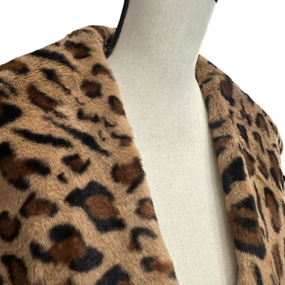 Kate & Sam Sweater S Open Leopard Print Suede - Picture 2 of 7
